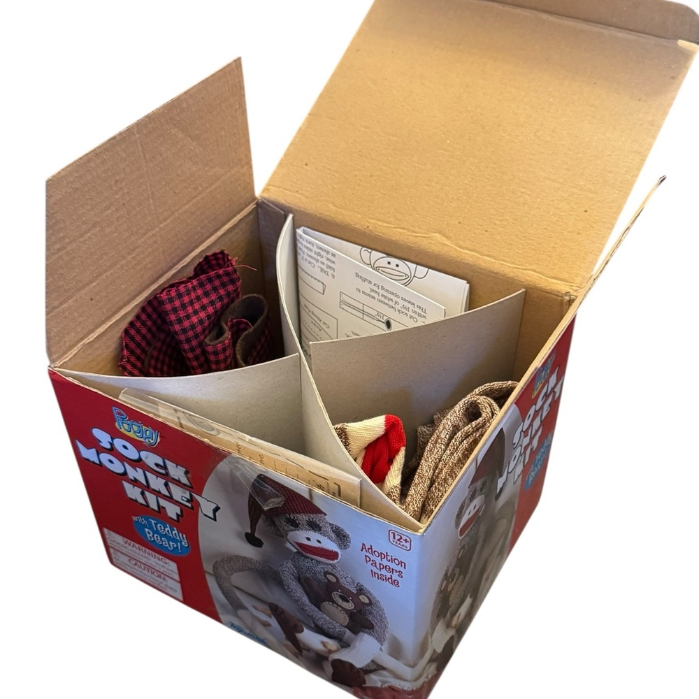 Make Your Own Sock Monkey Kit with Teddy Bear - Picture 4 of 4